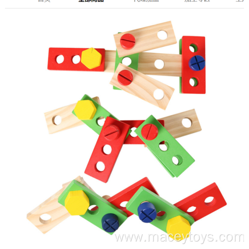 wooden boy tool play set